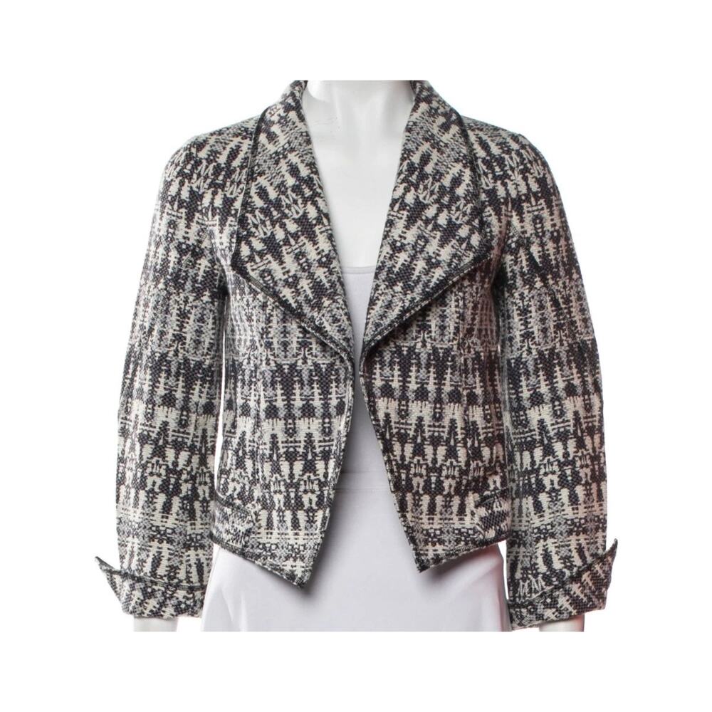 Derek Lam 10 Crosby tweed crop jacquard cutout back blazer 2